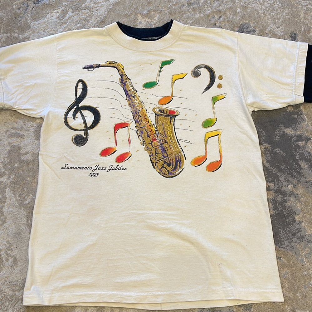 Alore Sacramento Jazz Jubilee 1993 vintage t shirt size large